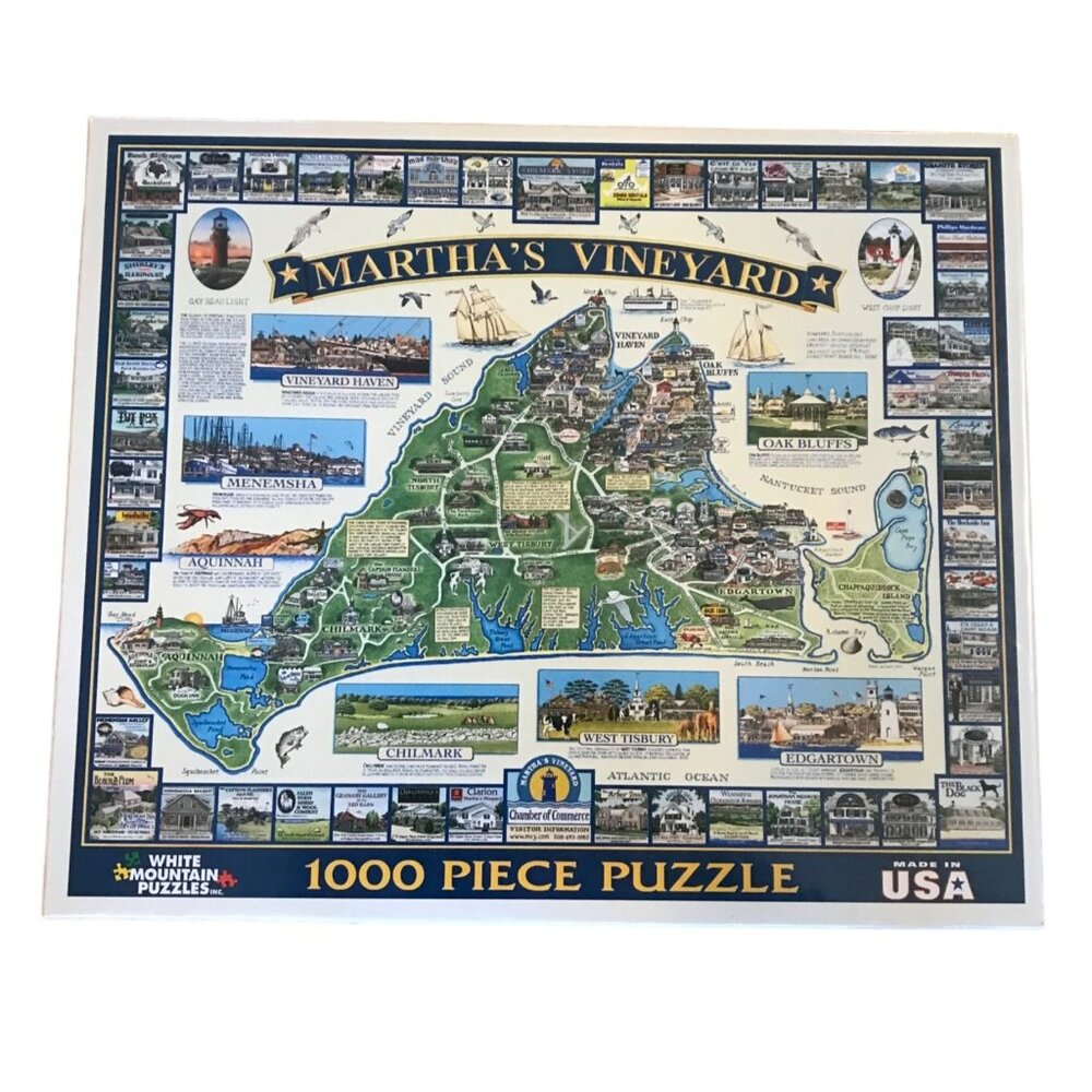 Marthas Vineyard 1000 Piece Puzzle By White Mountain Puzzles New Sealed